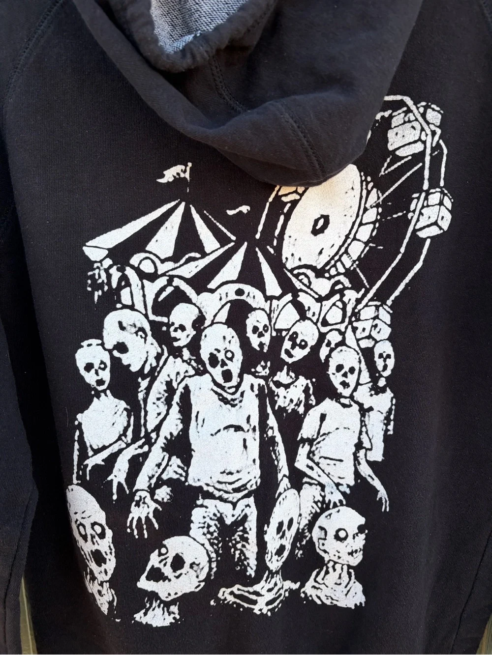 Darkla kinds Black Hooded Pullover Sweatshirt Size S
